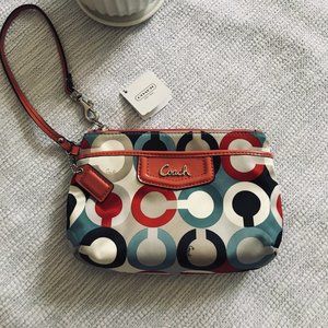 Coach Satin Scarf Print Wristlet
